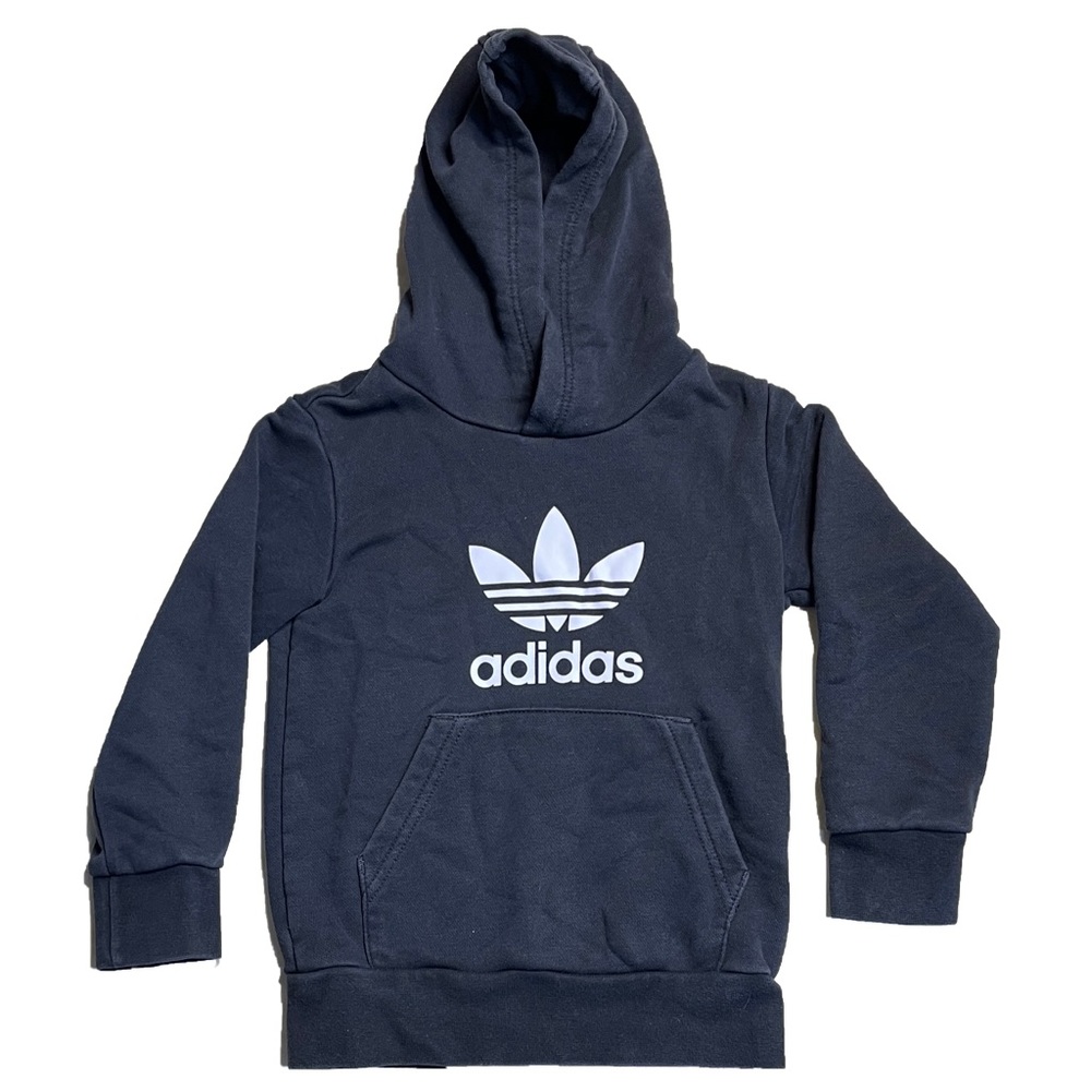 Adidas Originals Trefoil Hoodie Toddler Sweatshirt Black Size 4T